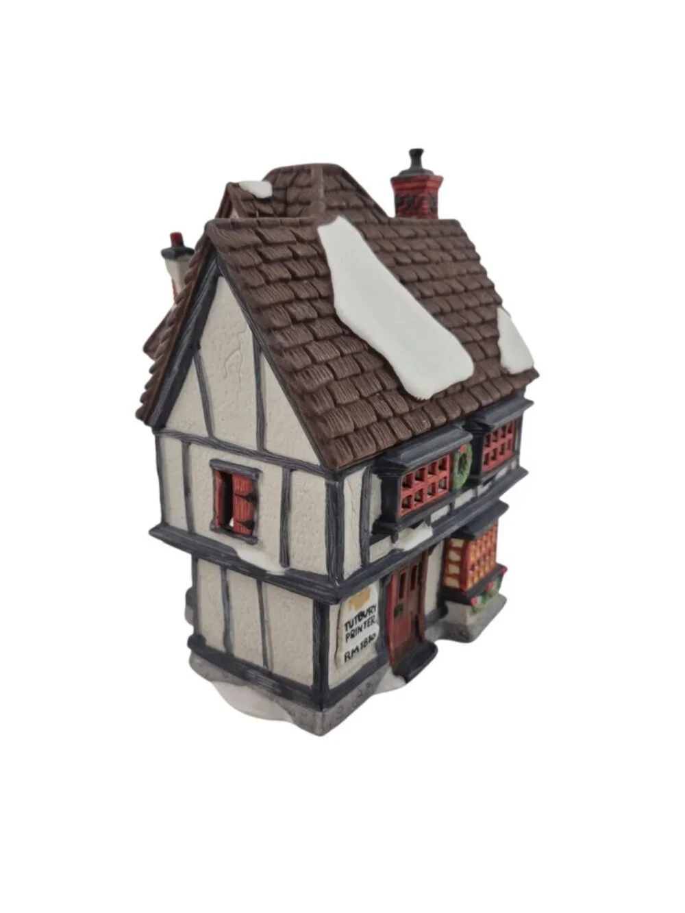 Department 56 Tutbury Printer 55689 Heritage Dickens Village Porcelain 1990 Box